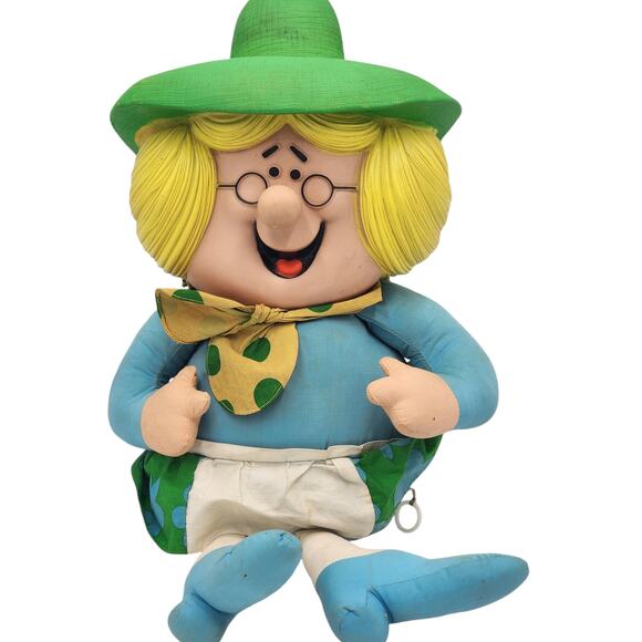 Vintage Mattel Mother Goose Plush Doll Pull String Retro Collectible Toy 1970 - Picture 1 of 14